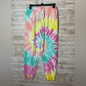Dreamsicle Joggers Tie-dye Rainbow NWT Size Medium